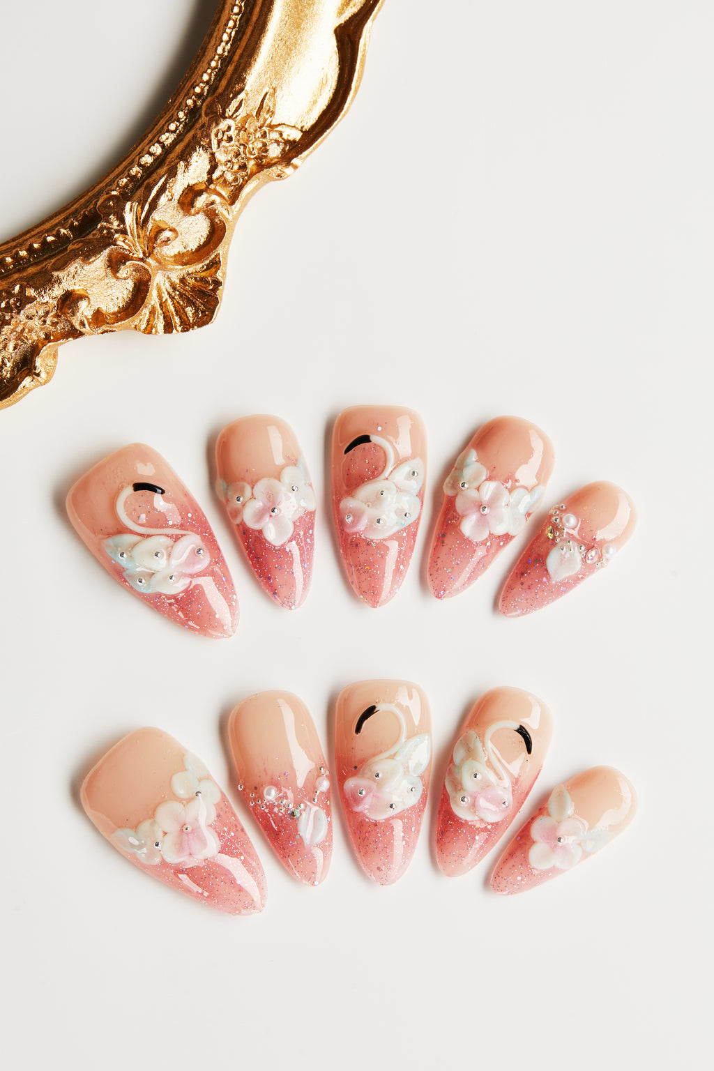 Lucky nails French Tip 3D Handmade Press On Nails, New Nail Tip Designs Special Page, Please Include Your TikTok Username In Remarks When Placing Order
